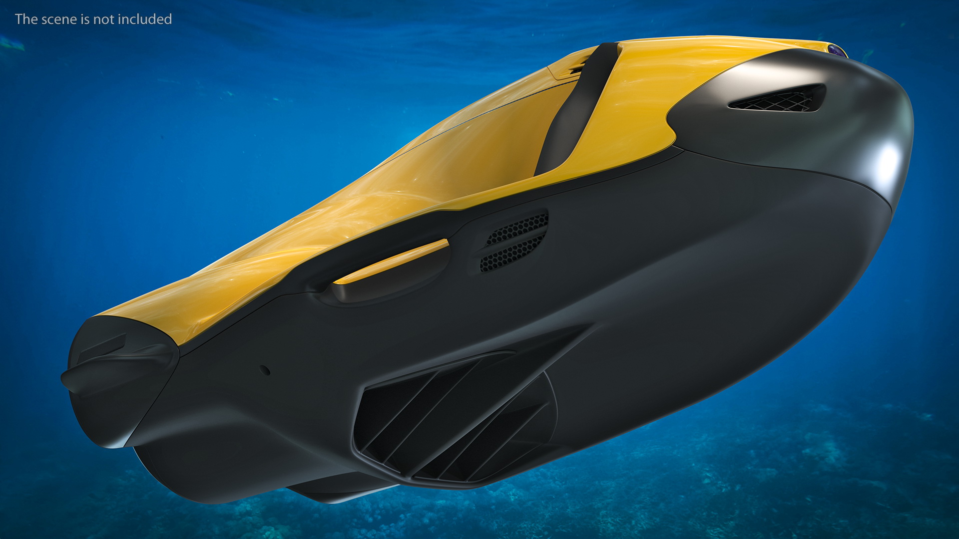 Handheld Underwater Scooter Orange 3D model