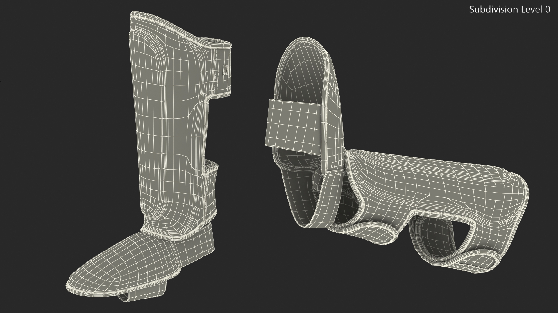 Sandee Leather Boot Shinguard 3D model