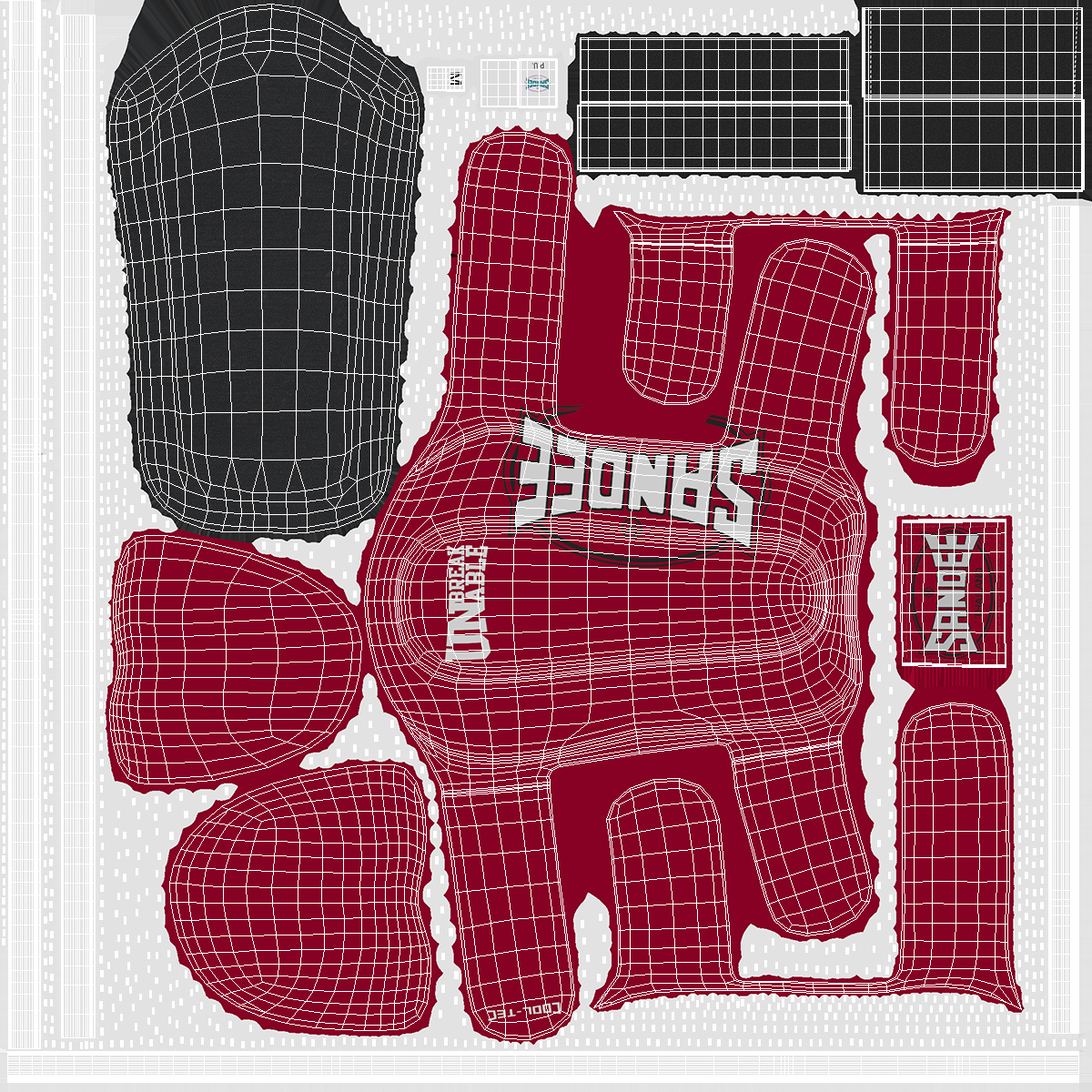 Sandee Leather Boot Shinguard 3D model
