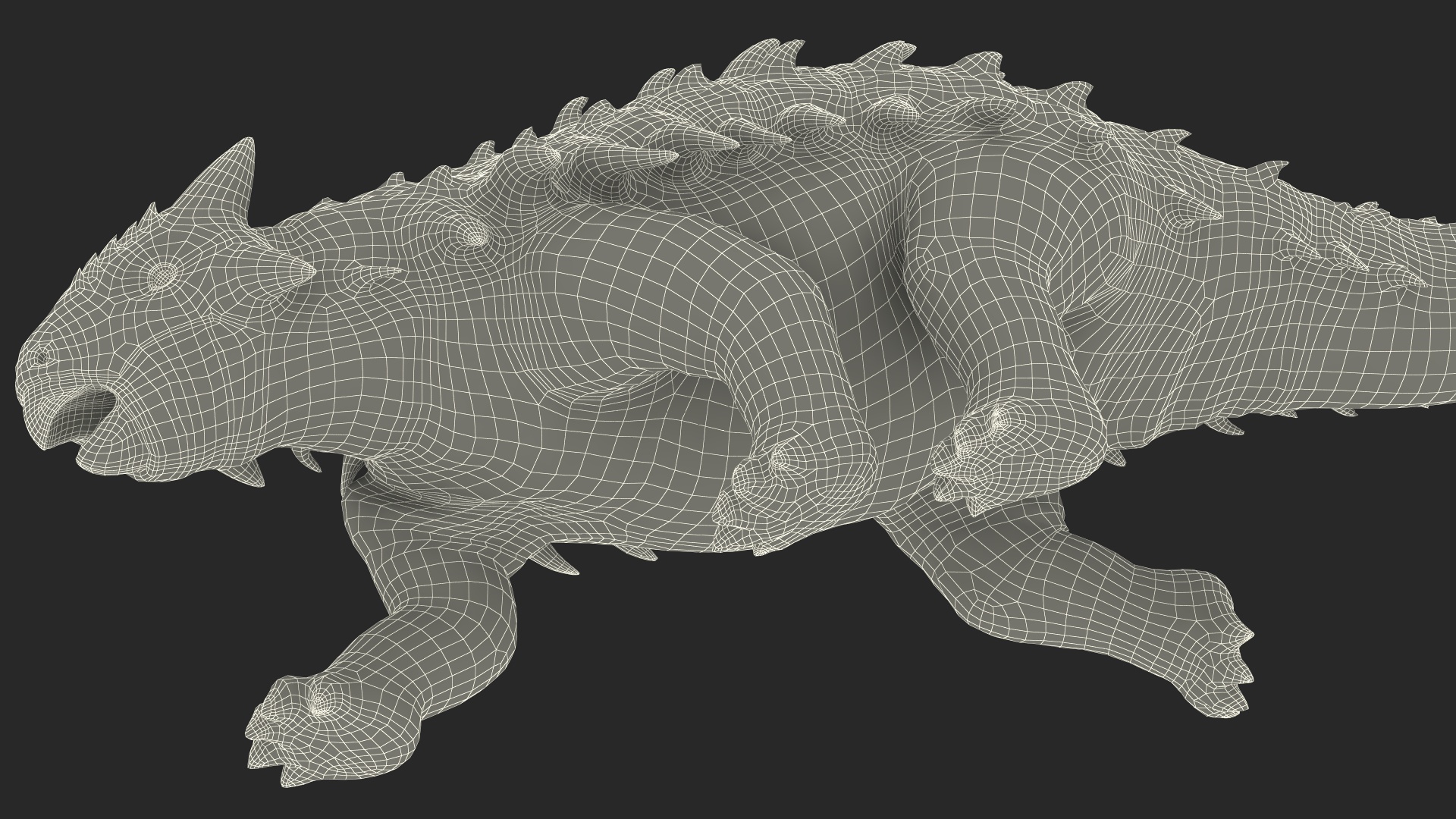 Ankylosaurus Deserted in Walking Pose 3D