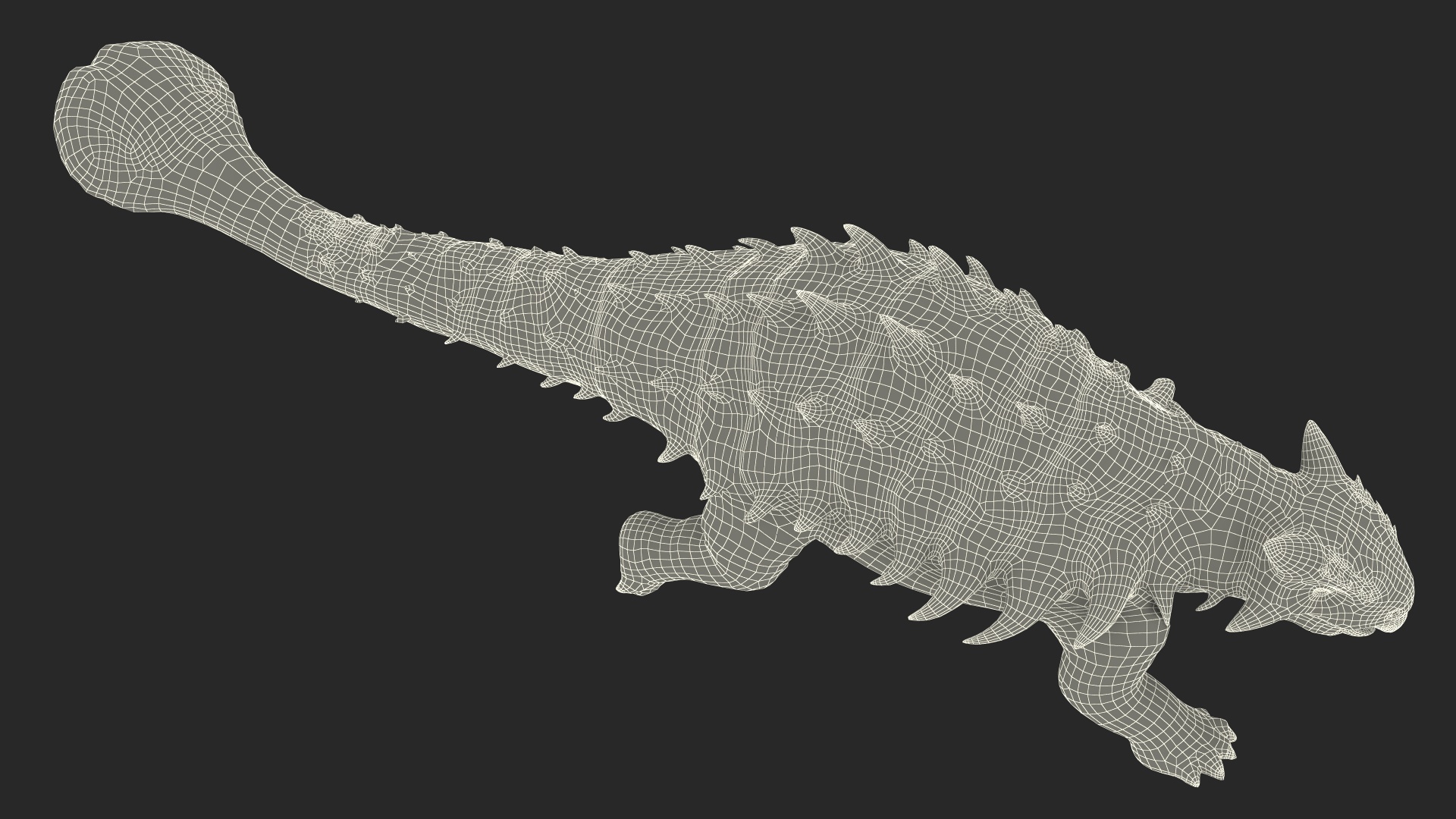 Ankylosaurus Deserted in Walking Pose 3D