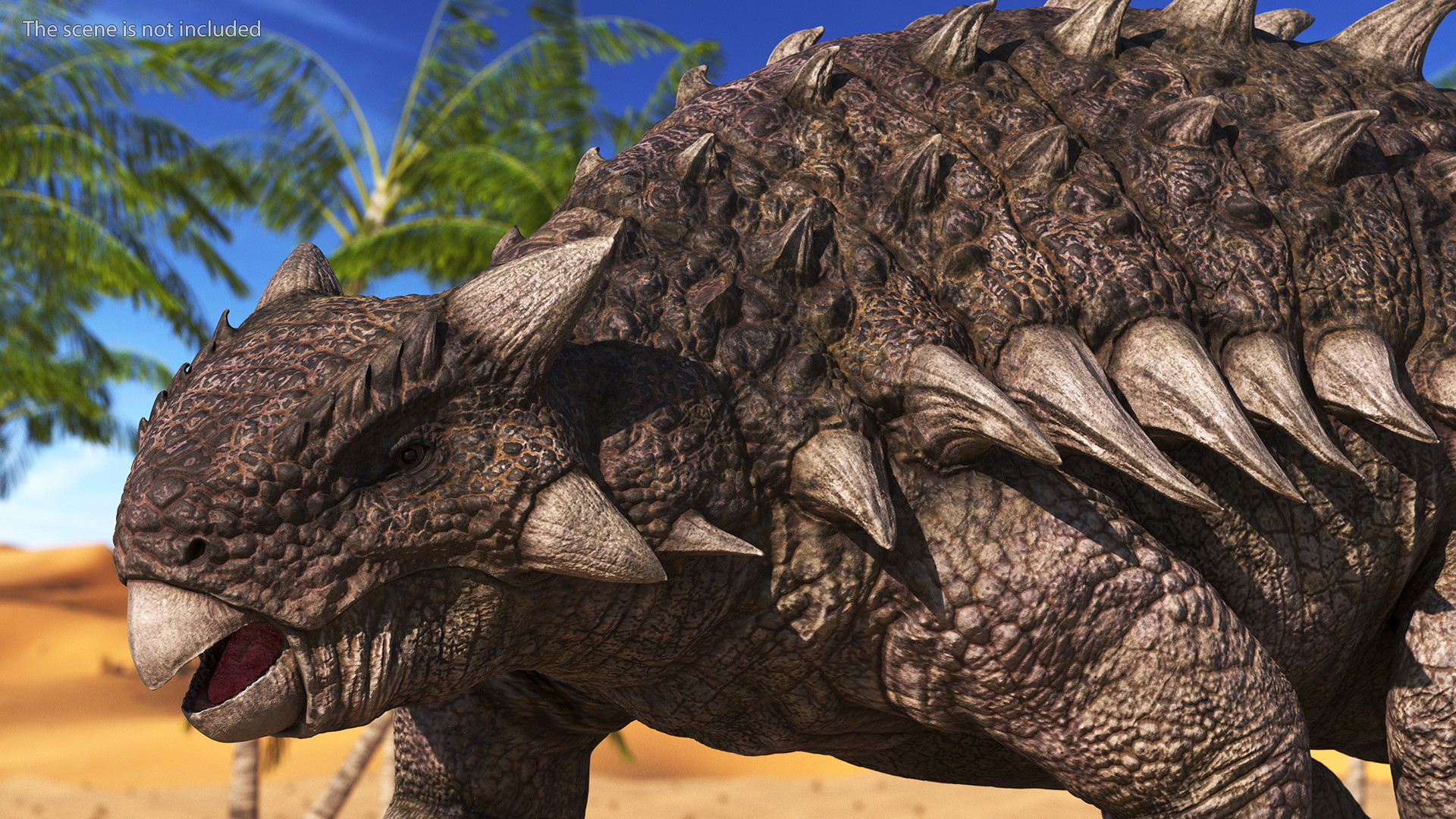 Ankylosaurus Deserted in Walking Pose 3D