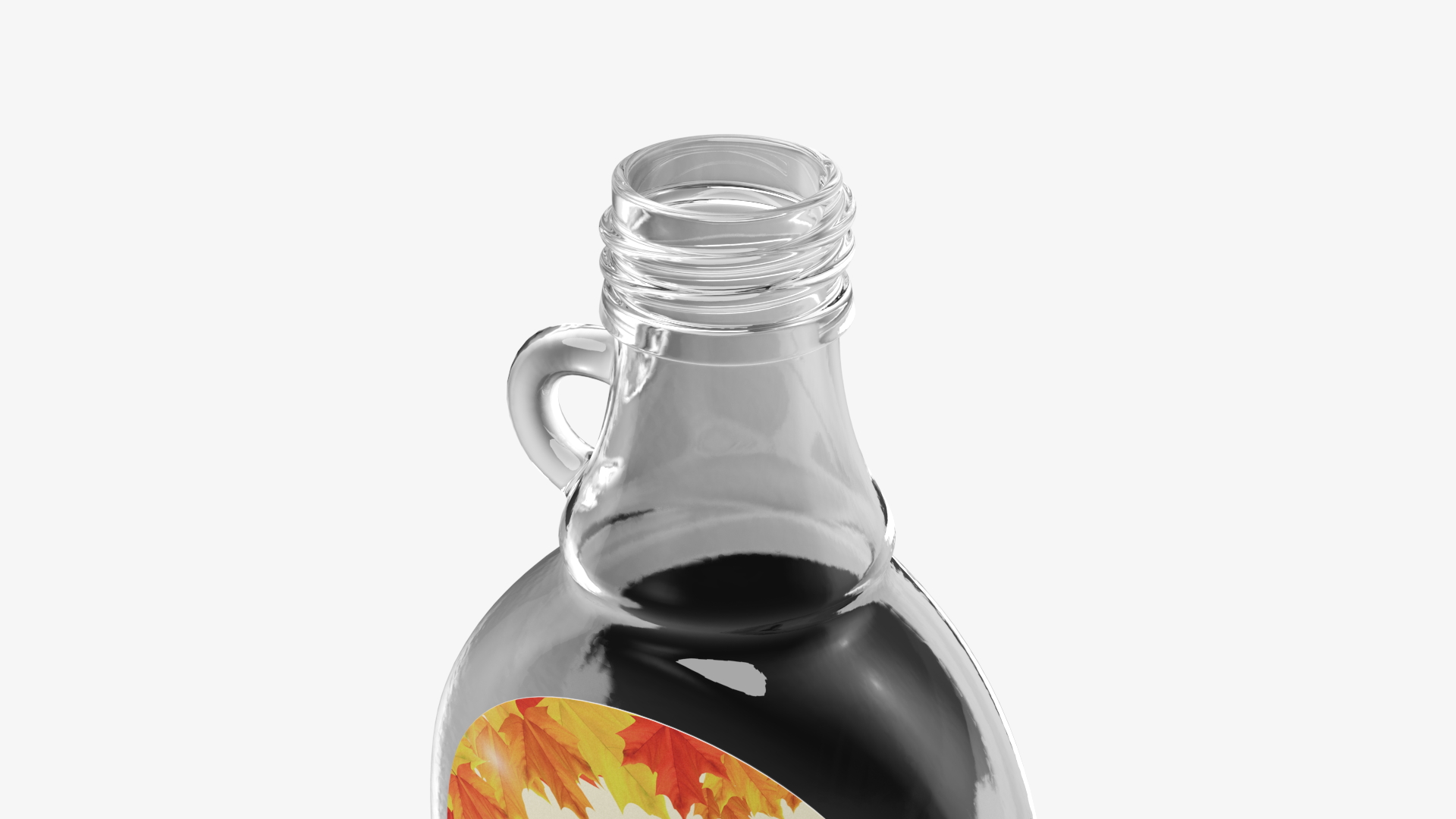 Glass Bottle with Maple Syrup 3D model