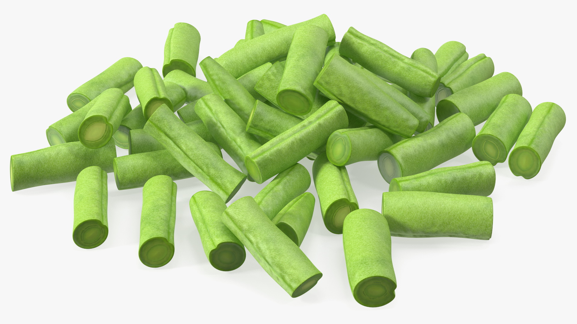 Heap of Cut French Beans 3D model