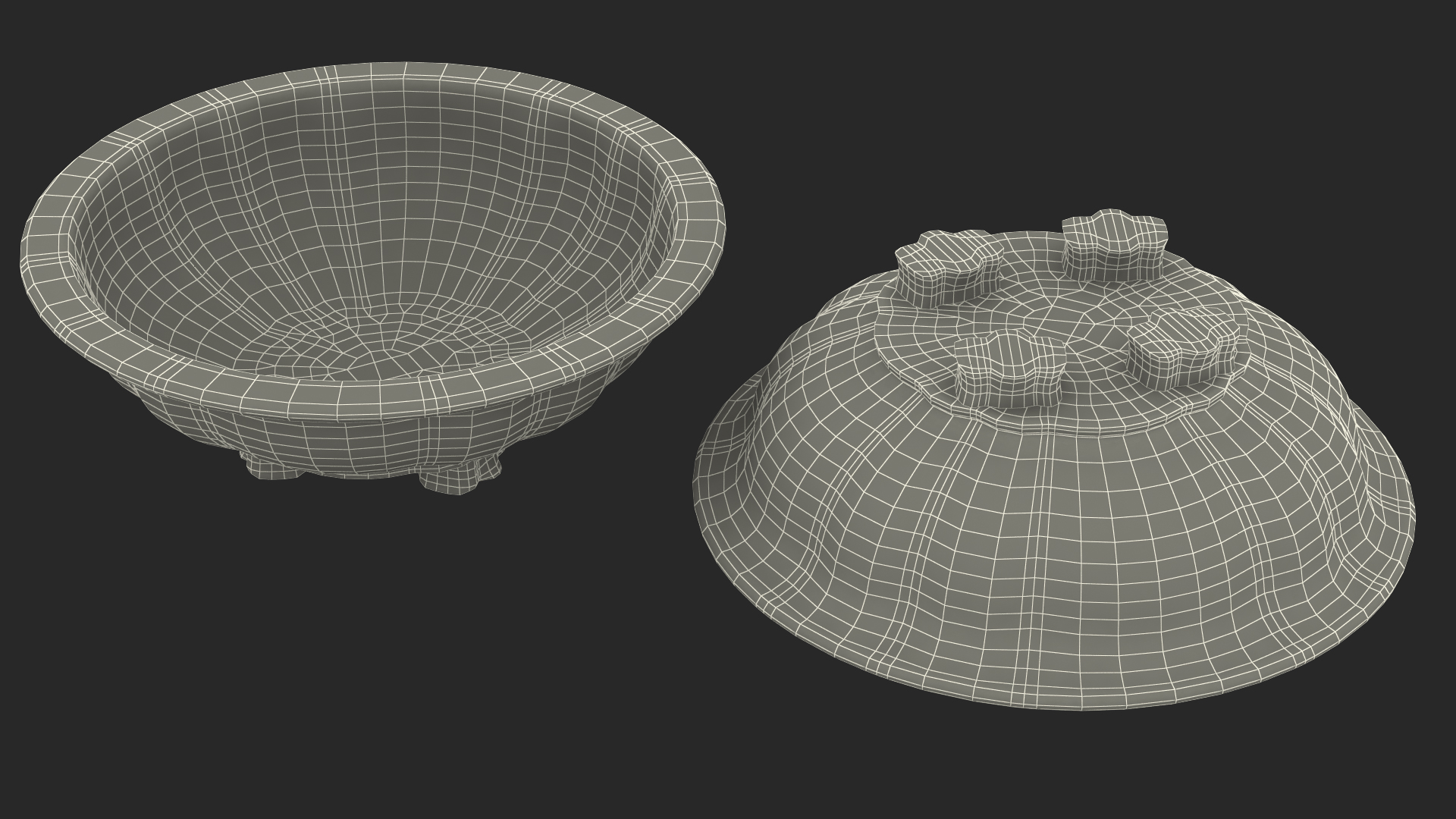 3D Bonsai Naked Tree in Pot Fur model