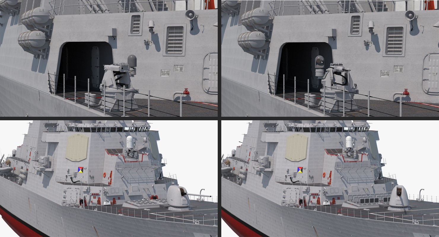 Arleigh Burke Destroyer Porter DDG 78 Rigged 3D model