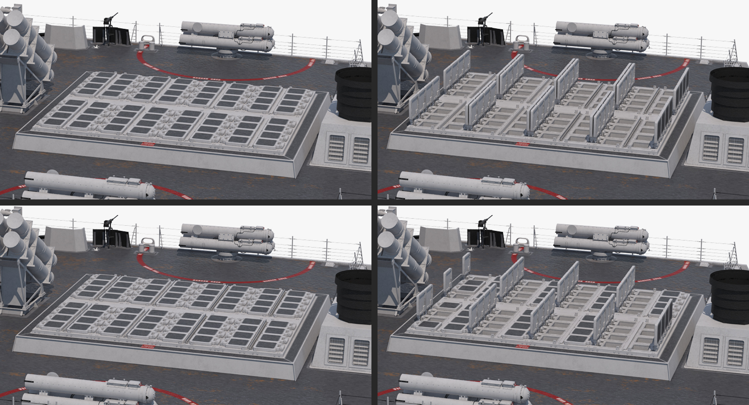 Arleigh Burke Destroyer Porter DDG 78 Rigged 3D model