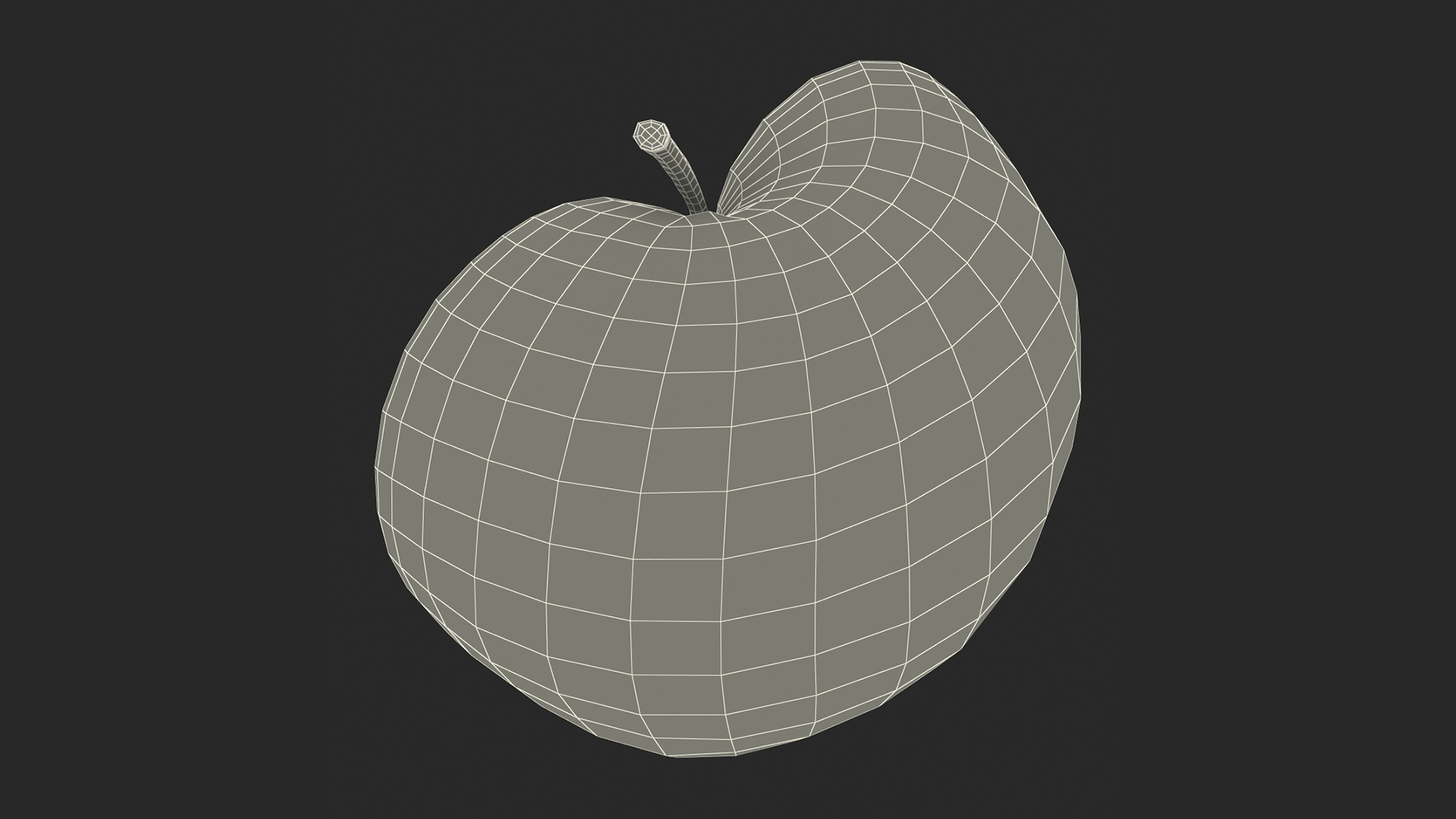 3D Half Sliced Green Apple model