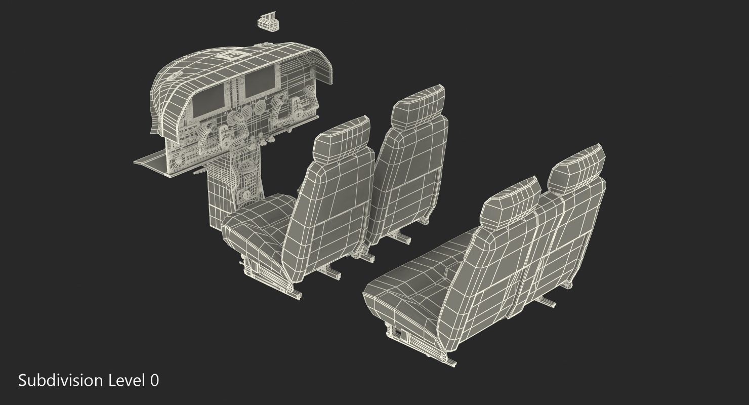 3D model Light Airplane Cabin