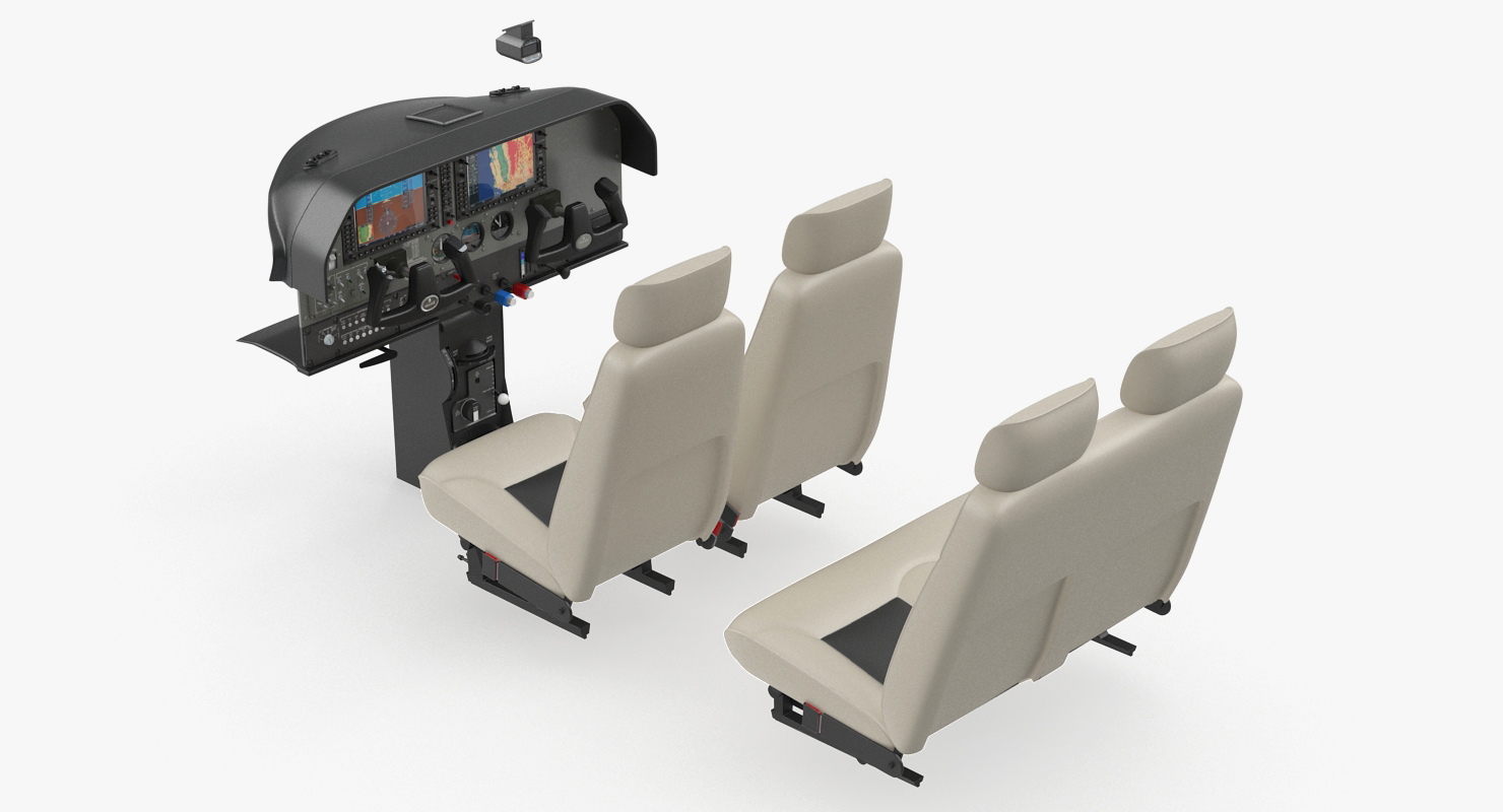 3D model Light Airplane Cabin