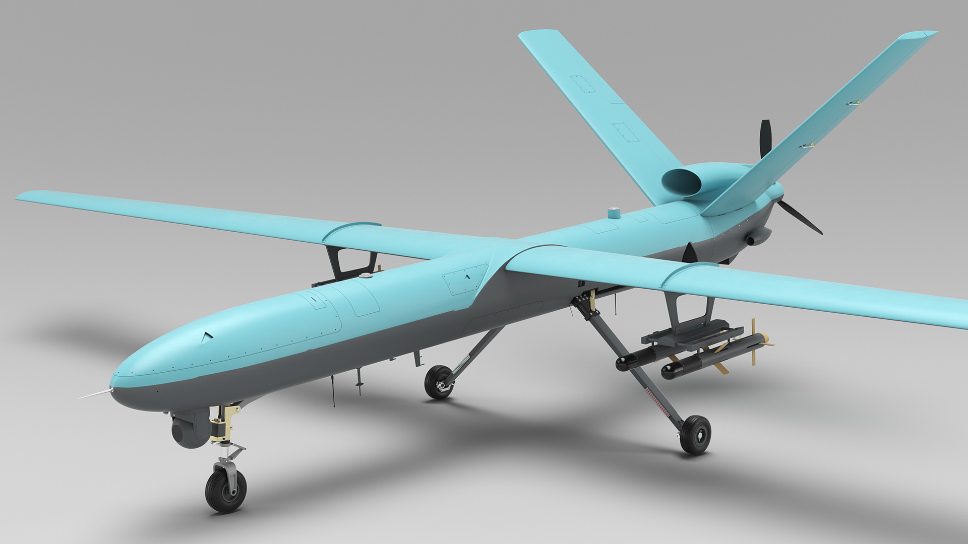 3D Unmanned Combat Drone Rigged model