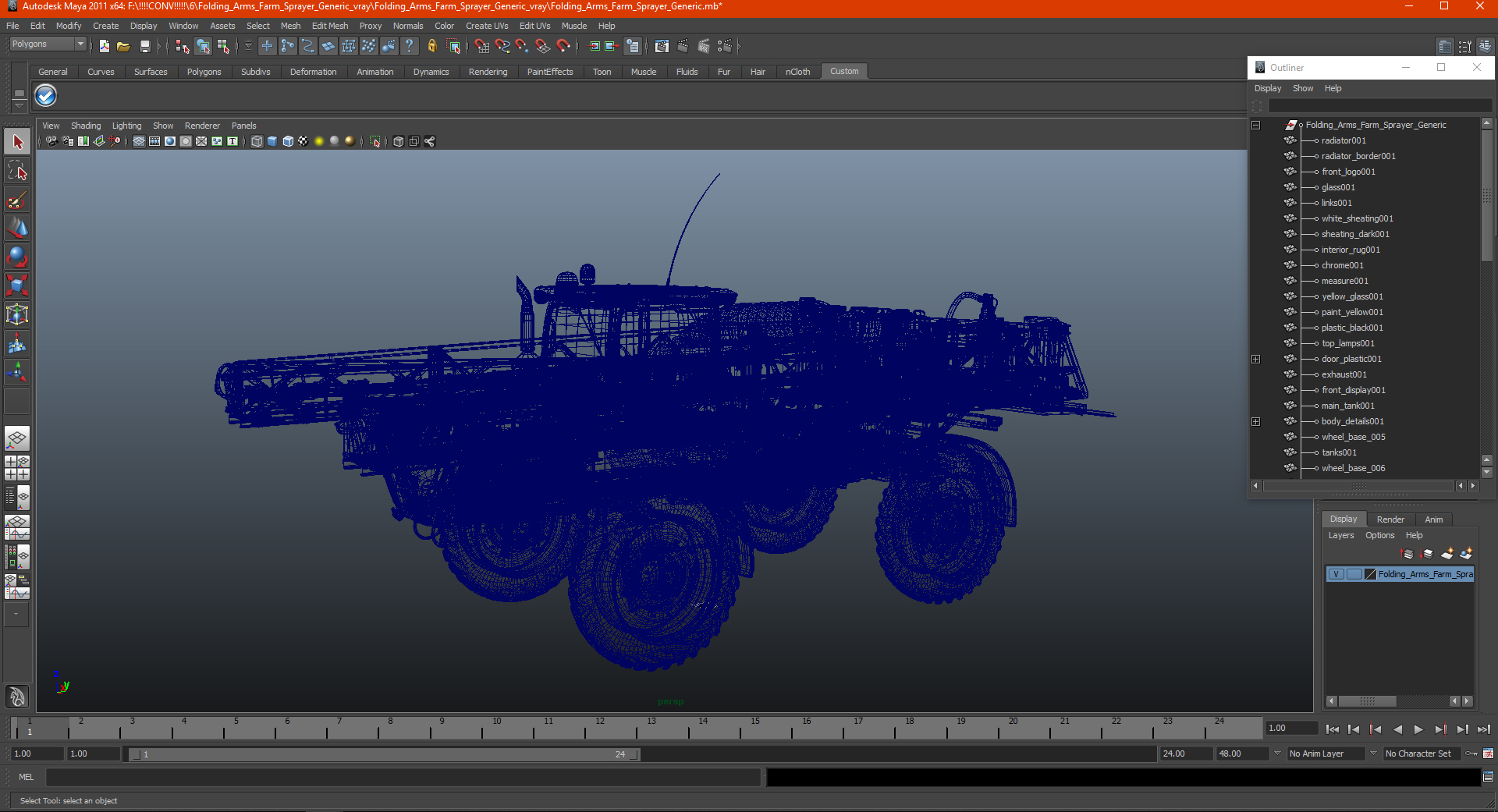 3D Folding Arms Farm Sprayer Generic model