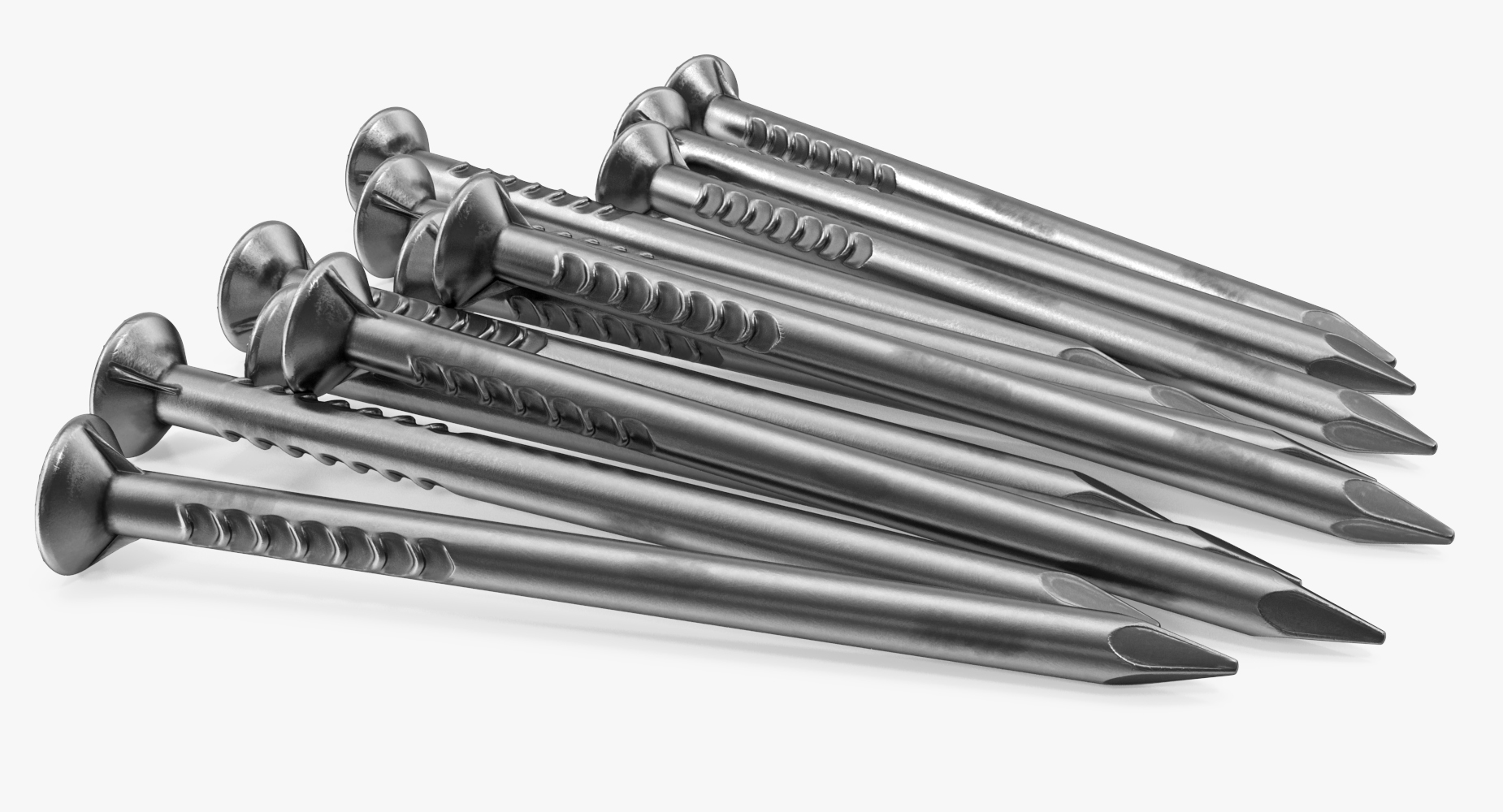3D model Small Pile Of Steel Nails