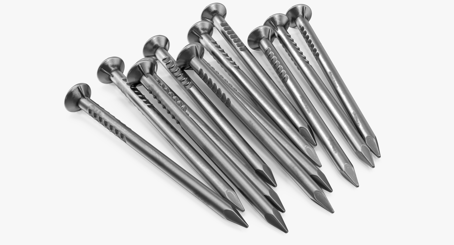3D model Small Pile Of Steel Nails