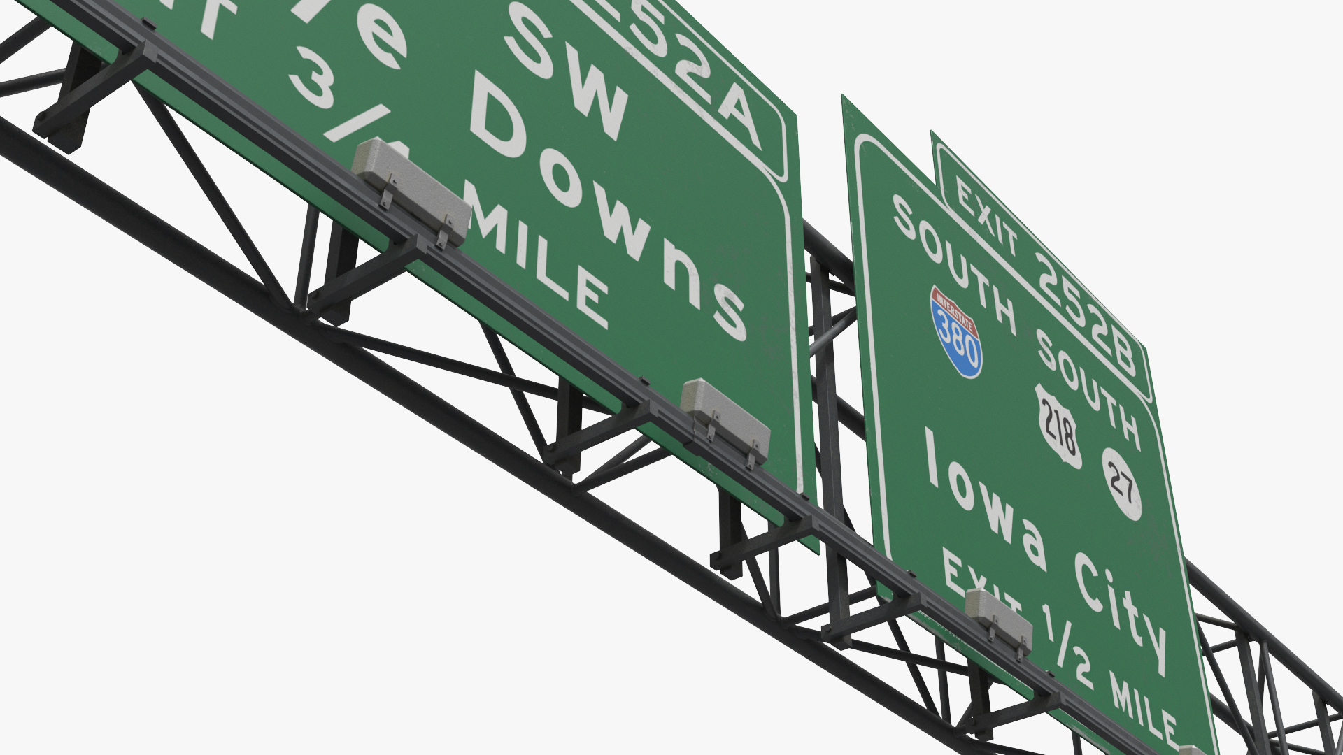 Steel Traffic Gantry with Route Signs - view 7