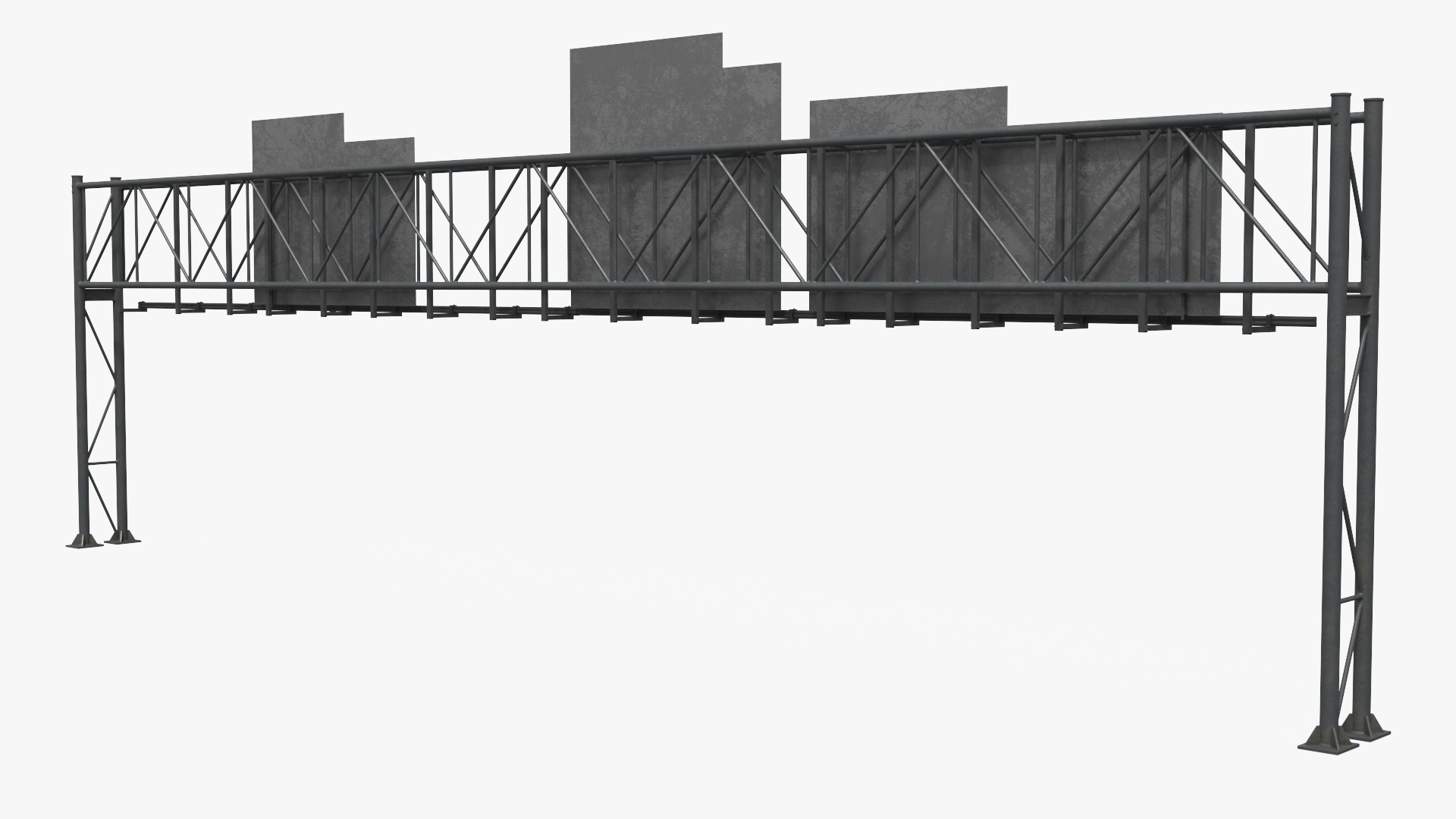 Steel Traffic Gantry with Route Signs - view 4