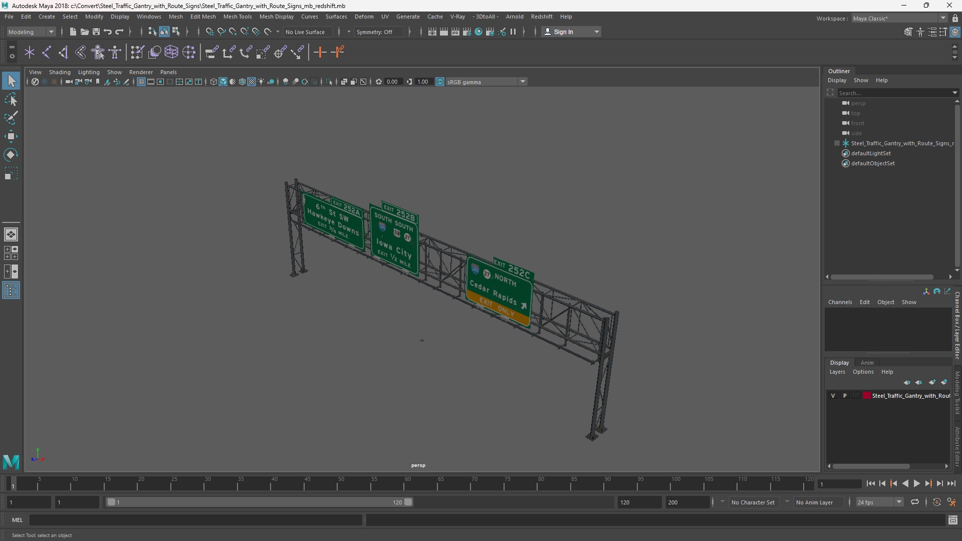 Steel Traffic Gantry with Route Signs - view 11