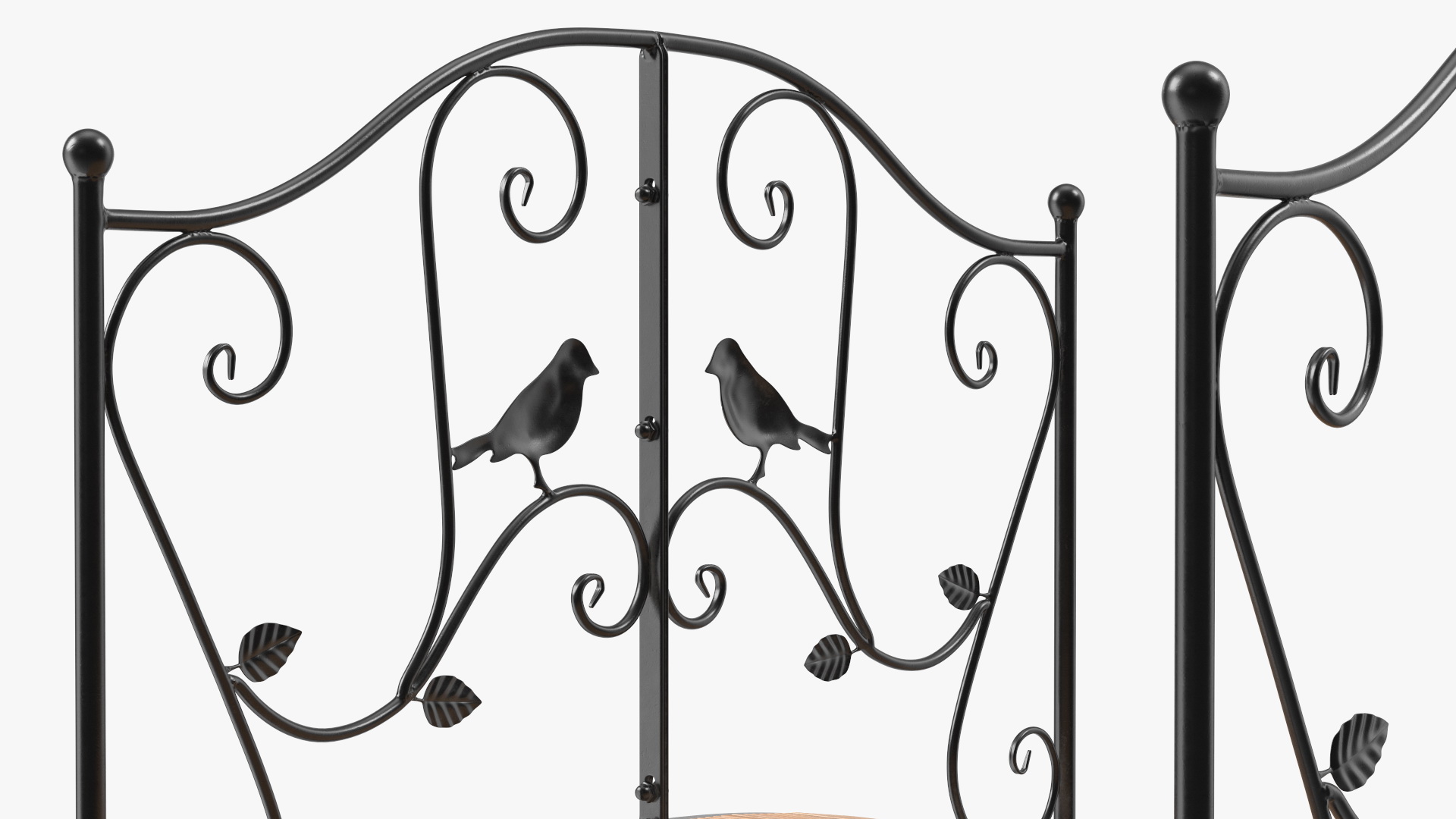 3D model Decorative Iron Garden Bridge Black