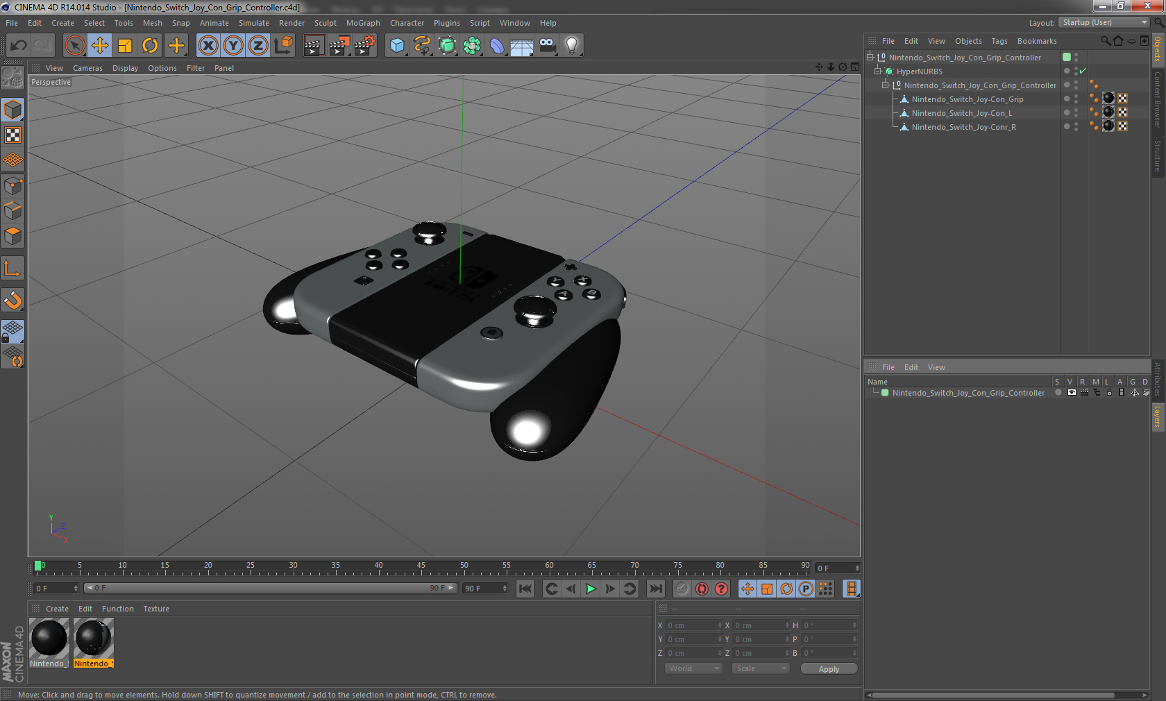Nintendo Switch Joy Con Grip Controller 3D model