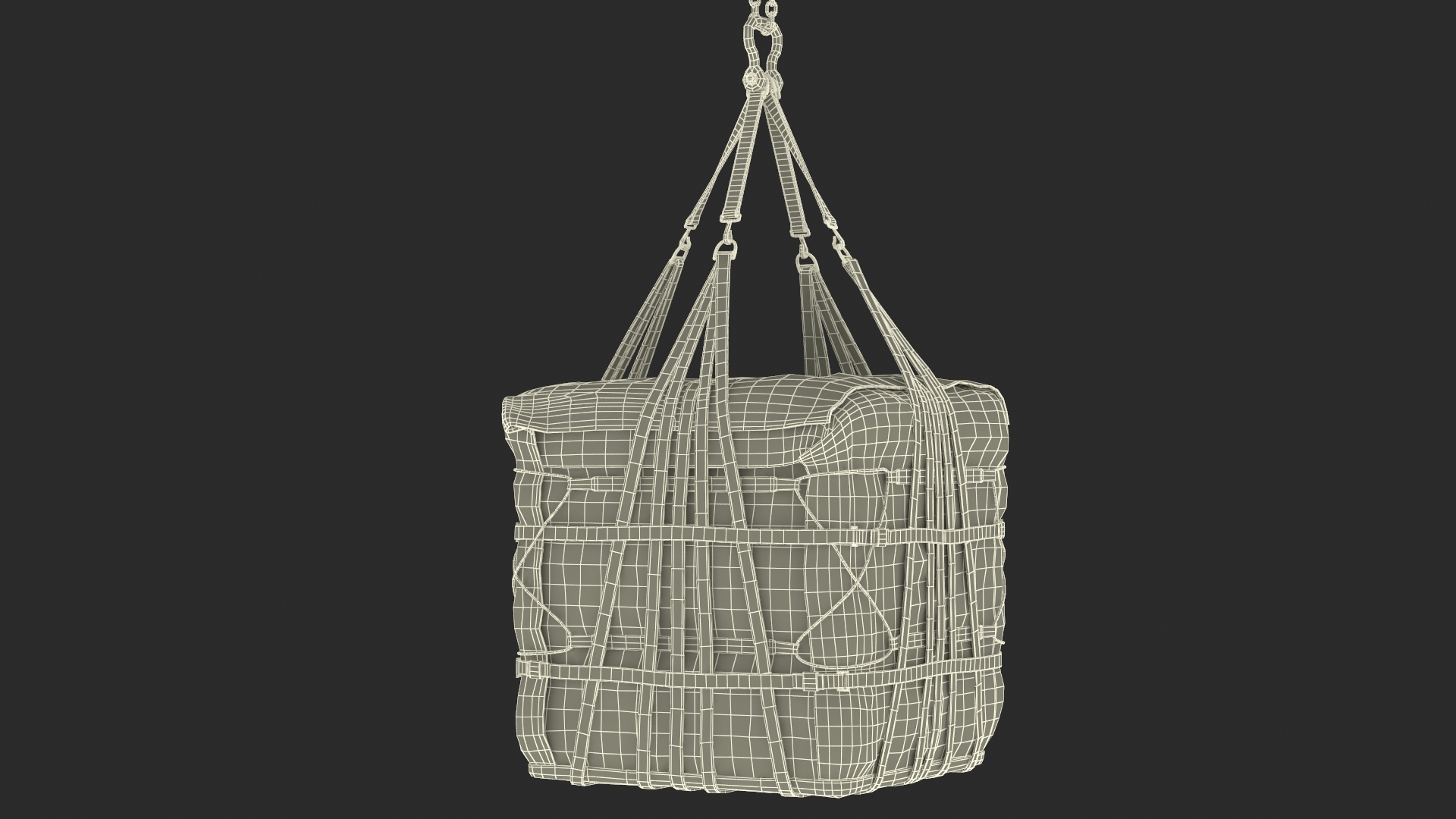 3D model Army Cargo Delivery Parachutes