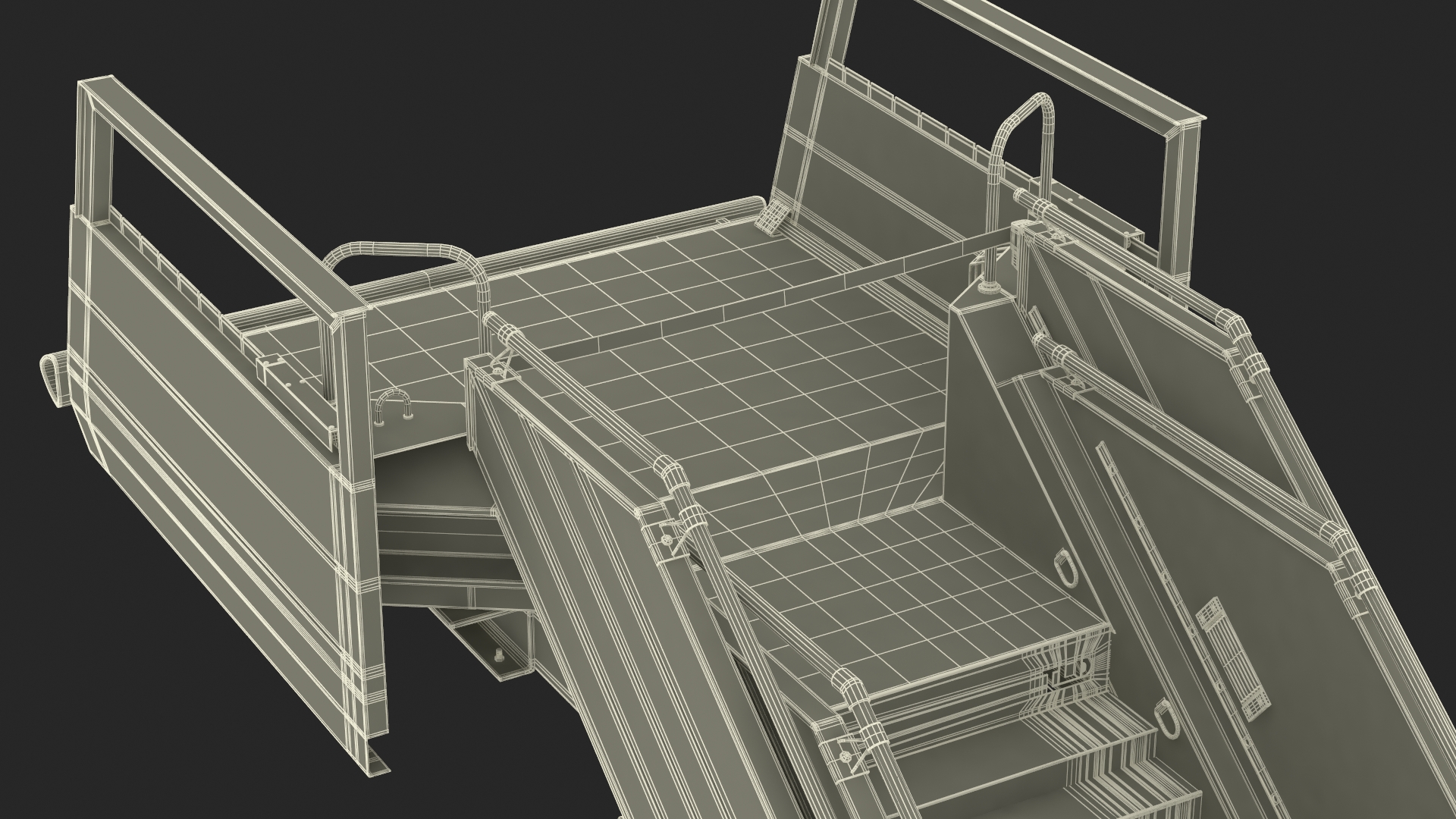 Airbus Delta with Passenger Boarding Stairs Car 3D