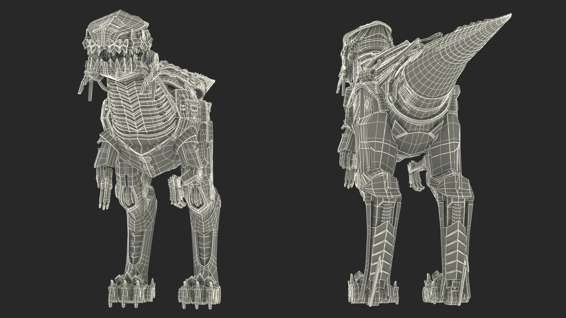 3D Dinosaur Robot Rigged