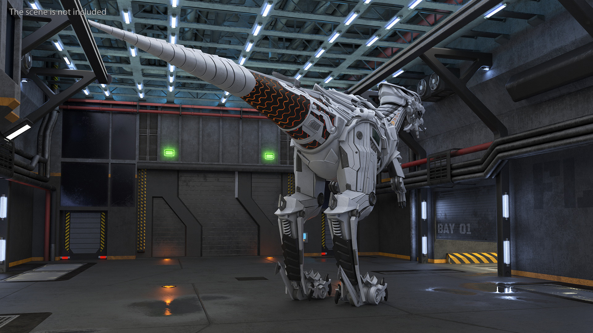 3D Dinosaur Robot Rigged