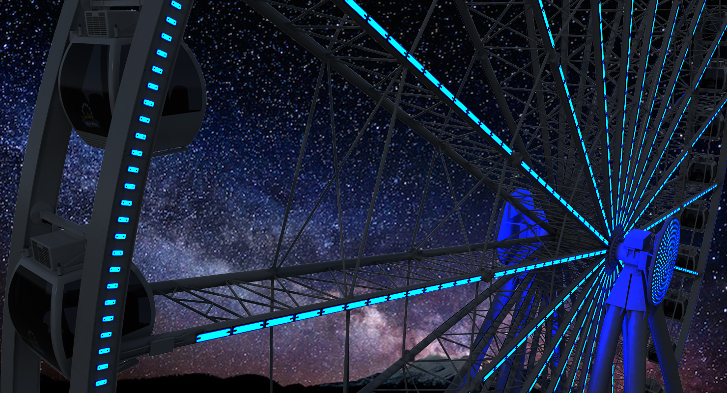 3D model Seattle Great Ferris Wheel at Night