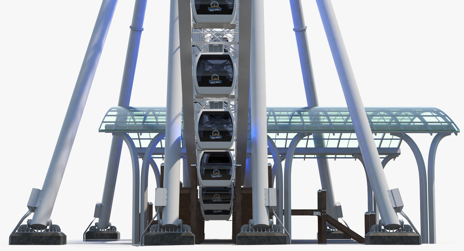 3D model Seattle Great Ferris Wheel at Night