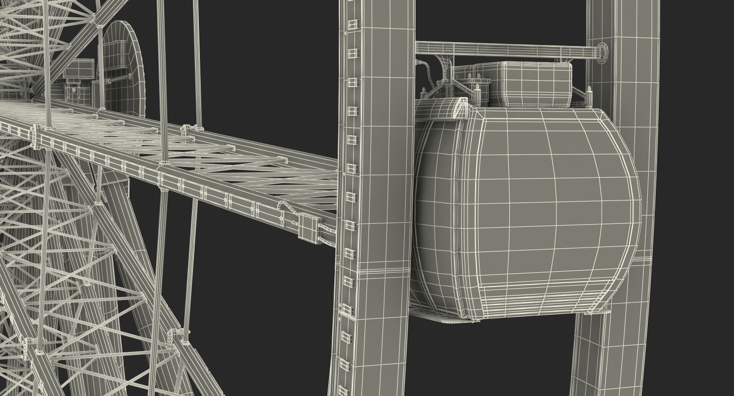 3D model Seattle Great Ferris Wheel at Night