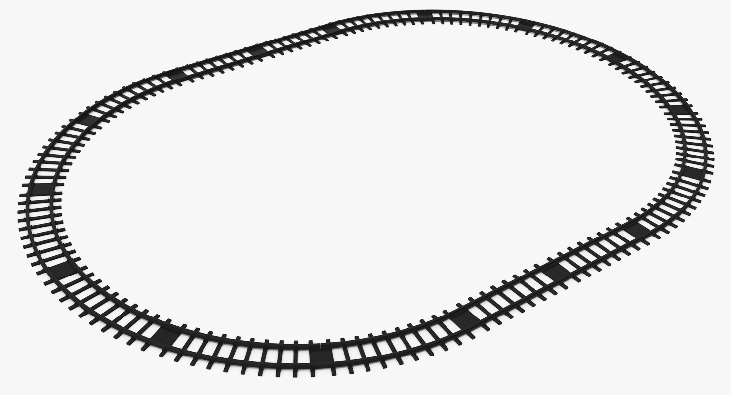 3D Toy Rails Set model