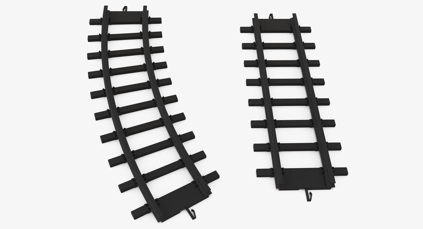 3D Toy Rails Set model