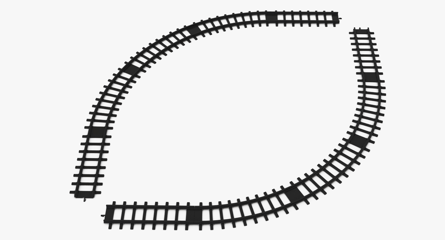 3D Toy Rails Set model