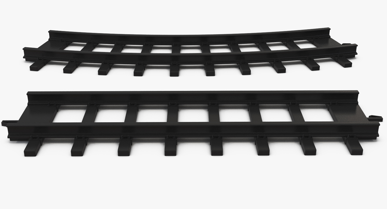 3D Toy Rails Set model