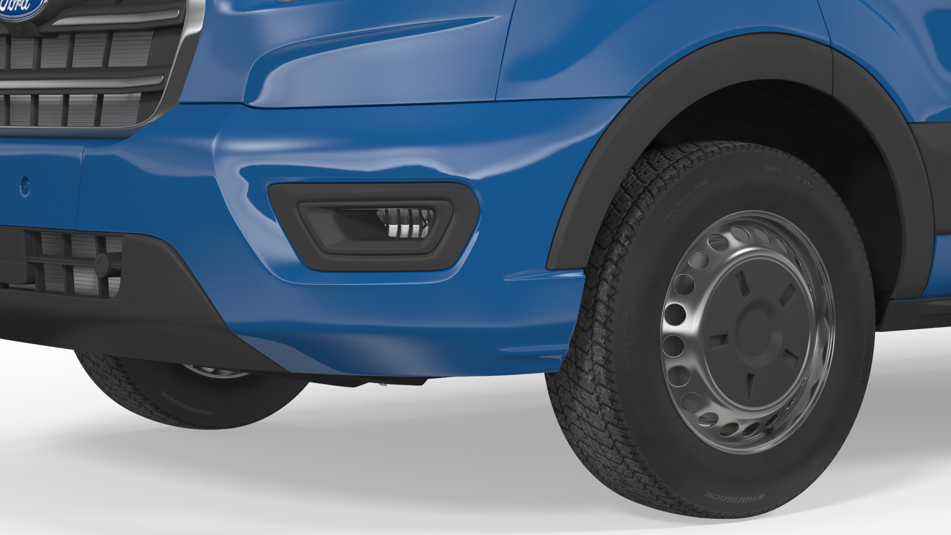 Ford Transit Cargo Blue 2020 Simple Interior 3D model