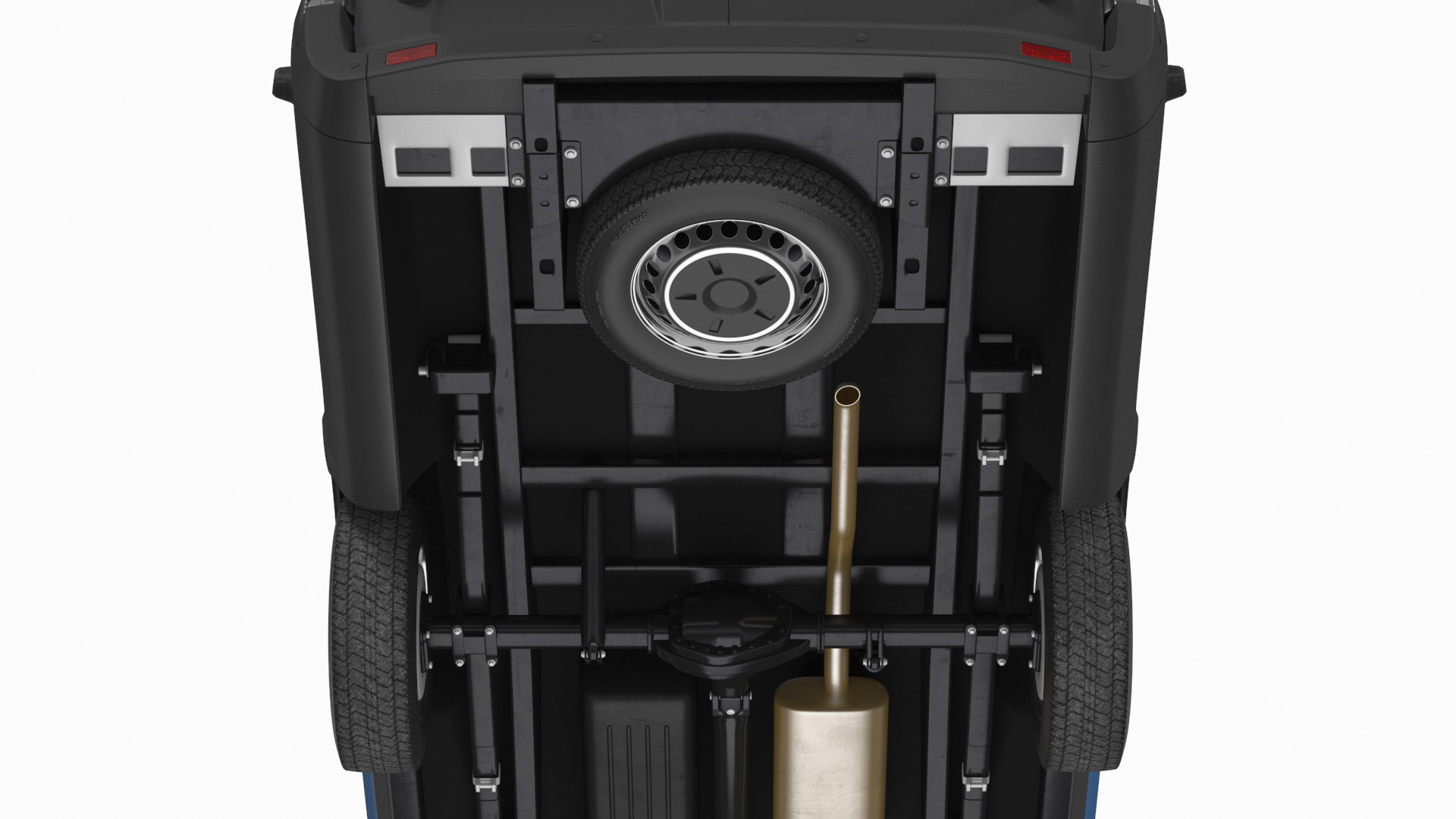 Ford Transit Cargo Blue 2020 Simple Interior 3D model