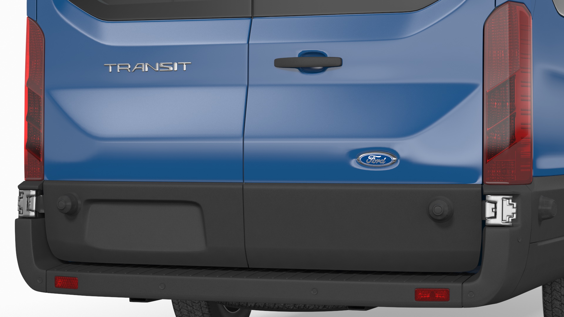 Ford Transit Cargo Blue 2020 Simple Interior 3D model