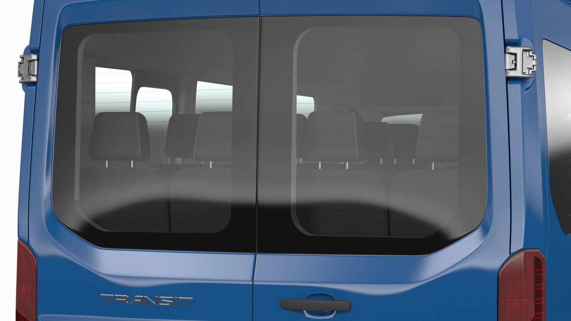 Ford Transit Cargo Blue 2020 Simple Interior 3D model