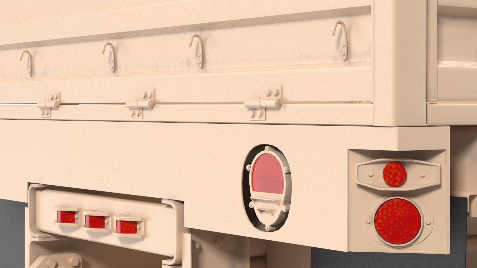 3D Military Cargo Trailer M1082 Sand model