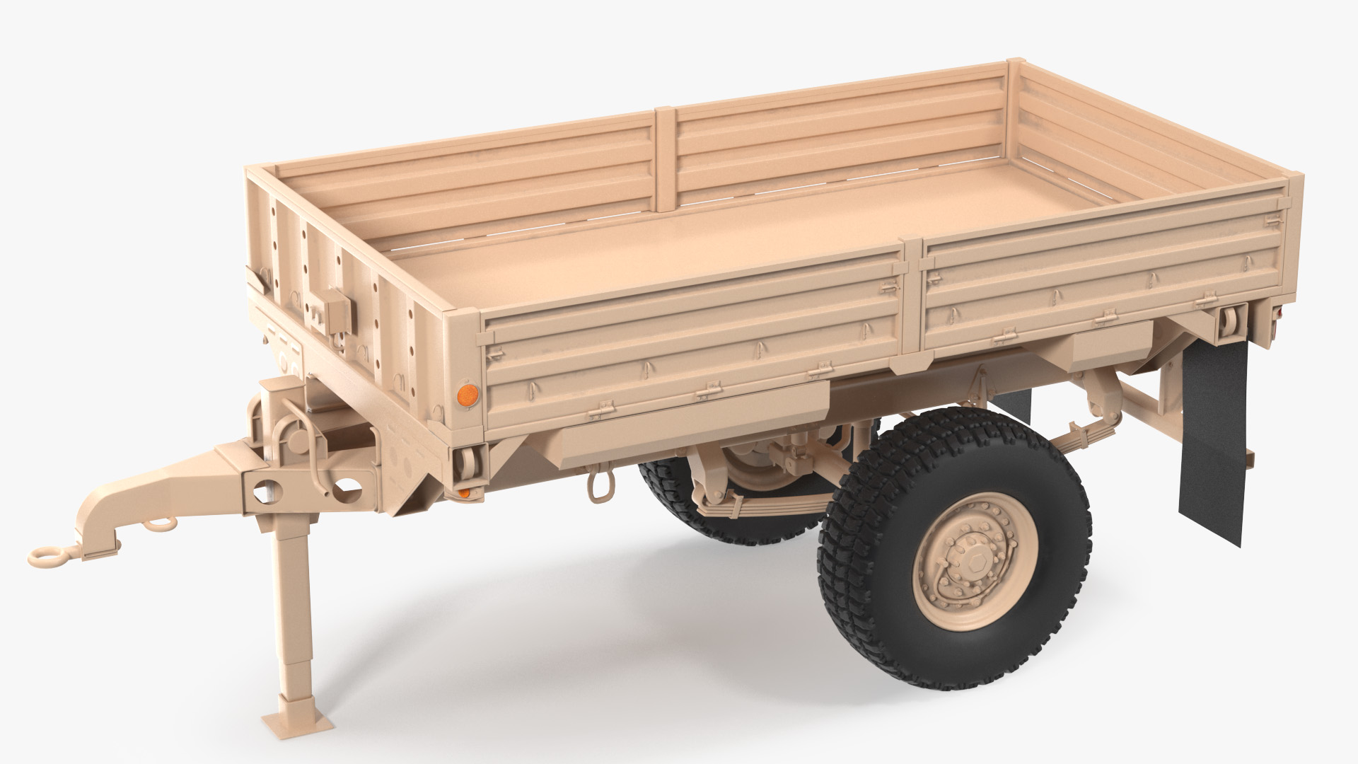 3D Military Cargo Trailer M1082 Sand model