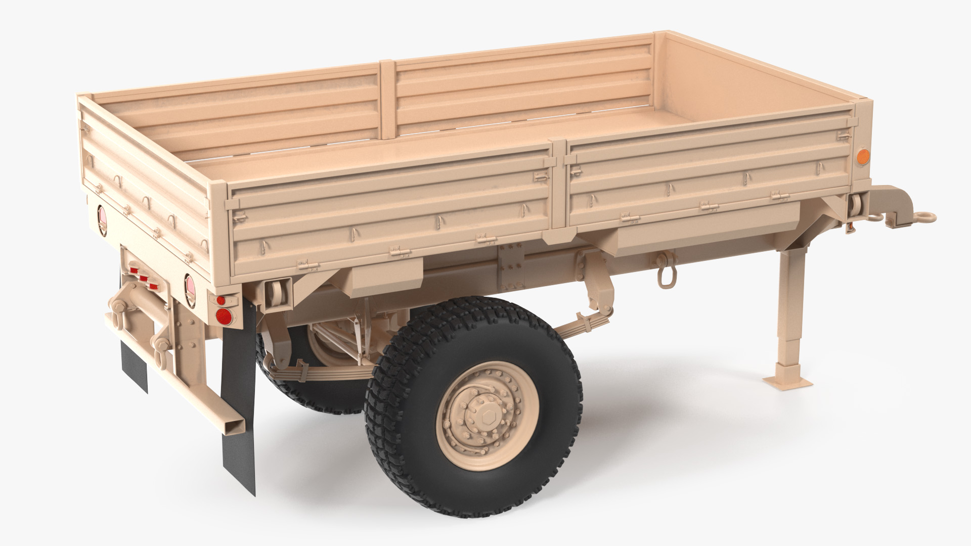 3D Military Cargo Trailer M1082 Sand model