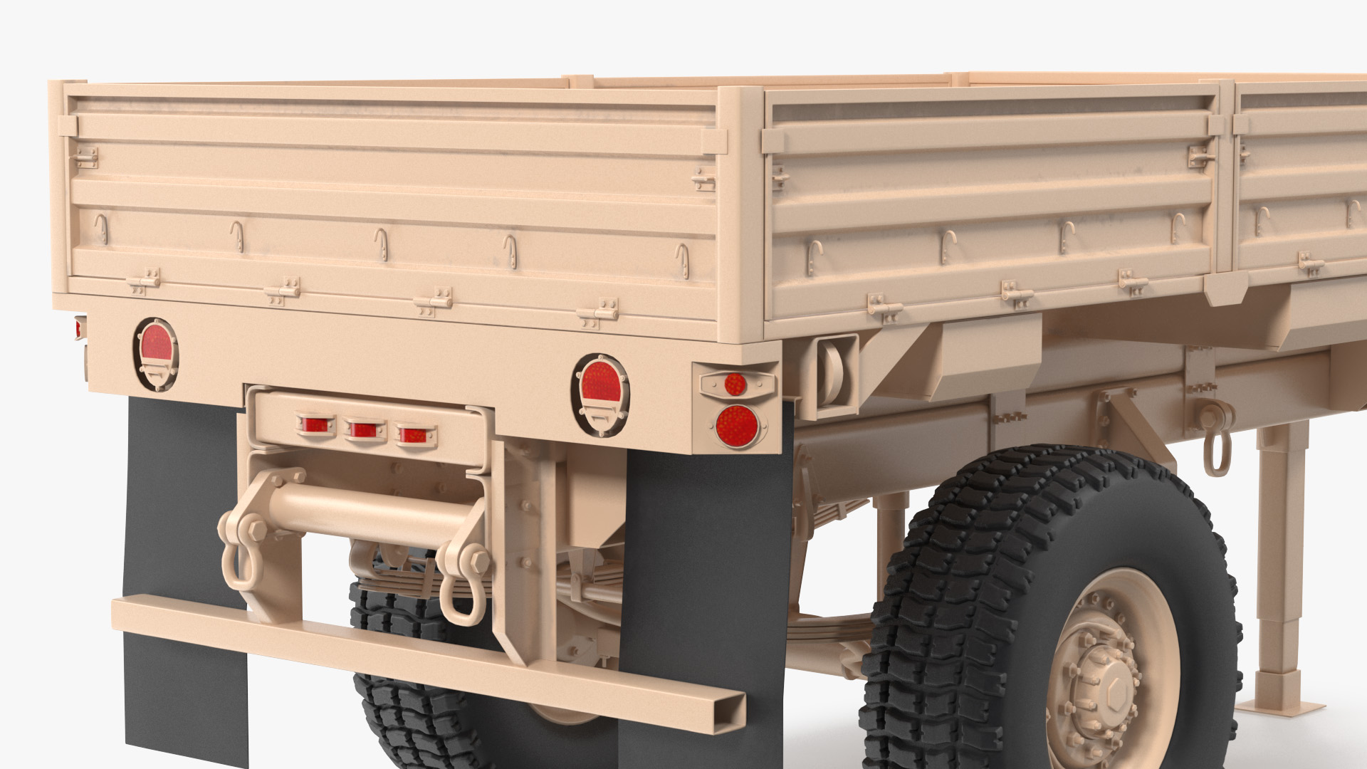 3D Military Cargo Trailer M1082 Sand model