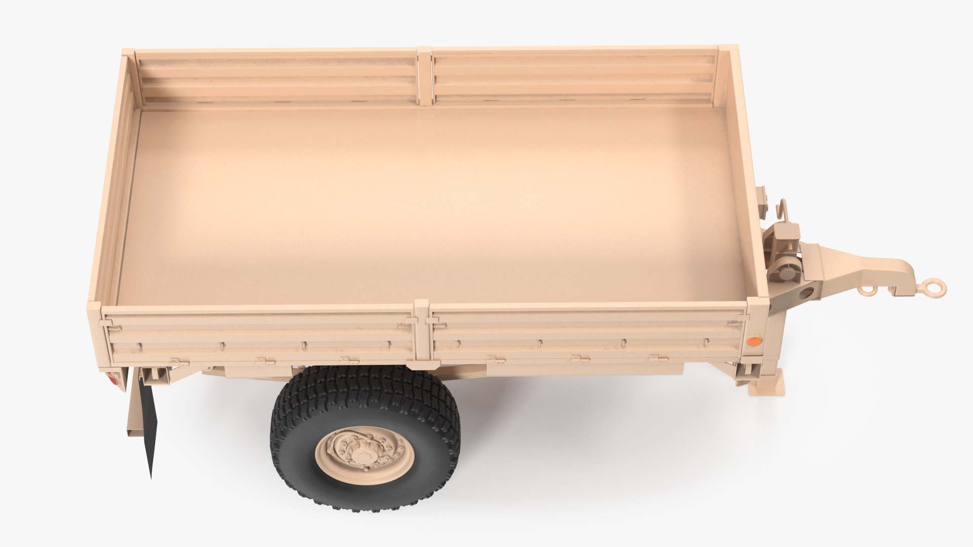 3D Military Cargo Trailer M1082 Sand model