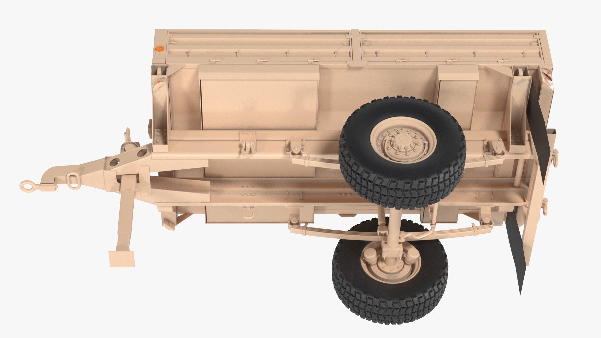 3D Military Cargo Trailer M1082 Sand model