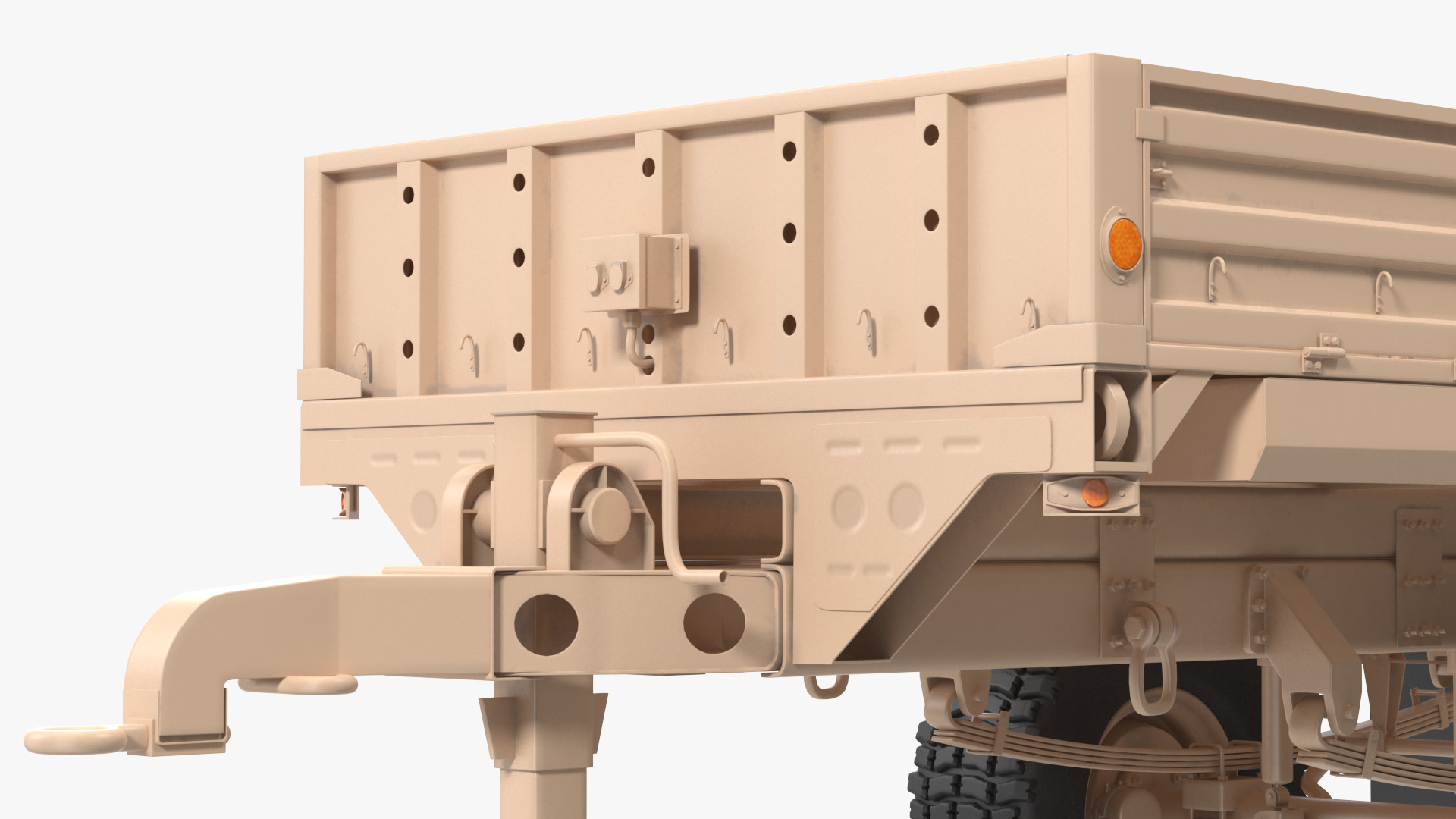 3D Military Cargo Trailer M1082 Sand model