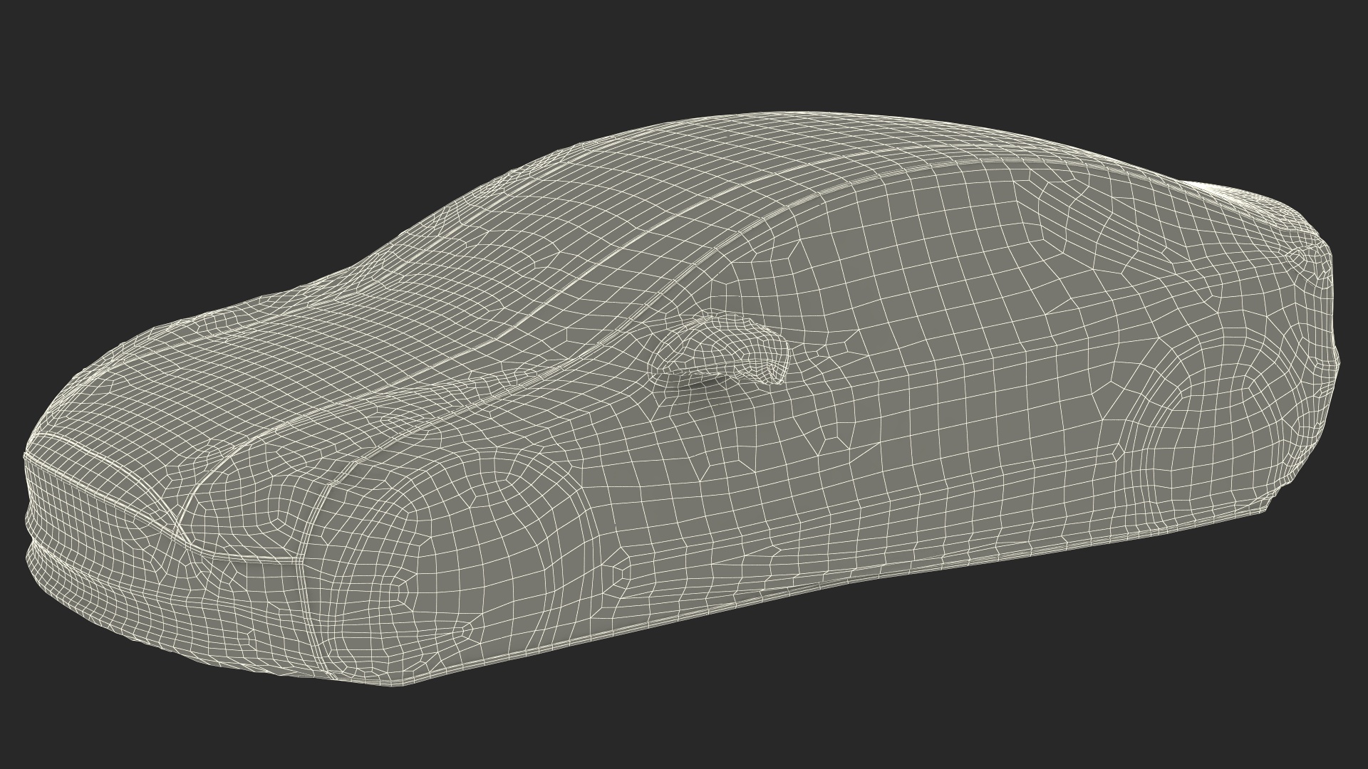 3D model Sedan Car Cover Grey