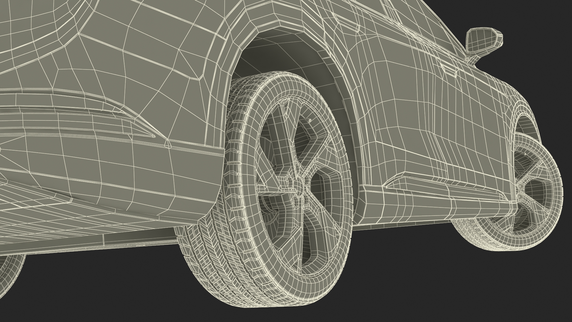 Lucid Gravity Electric Suv Gray with Lights Off Rigged 3D model