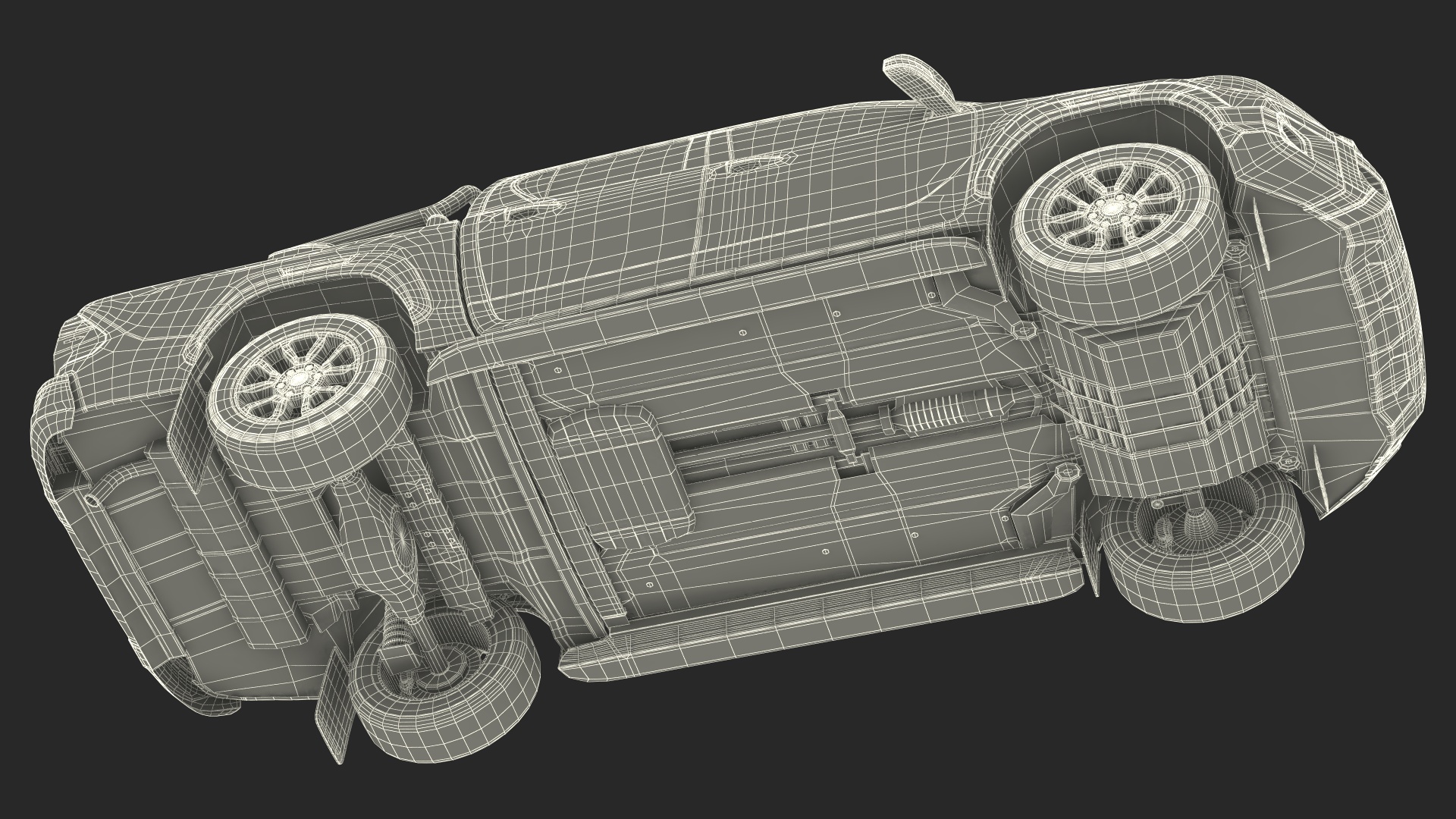 3D Pickup with Fire Fighting Trailer model