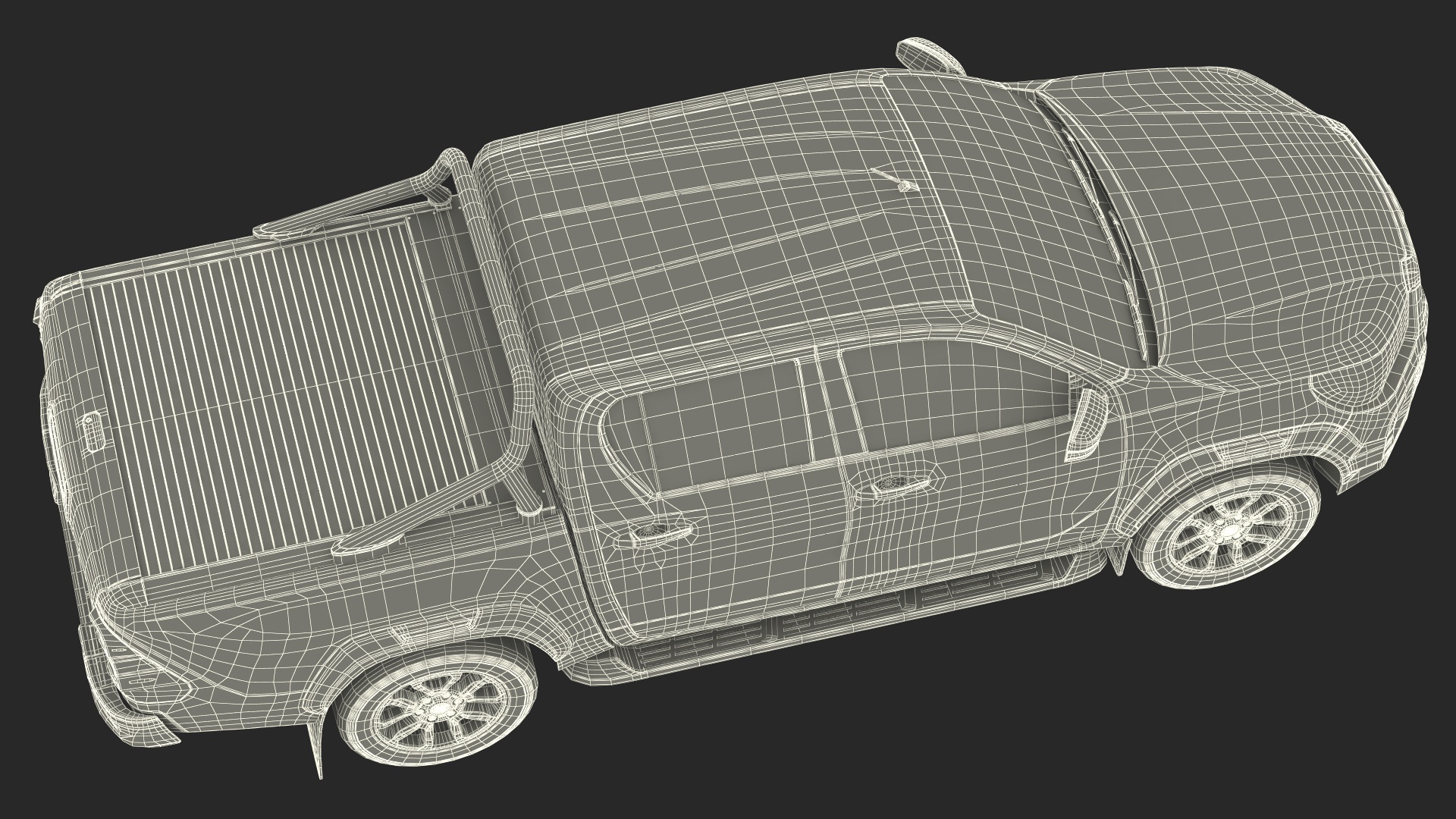 3D Pickup with Fire Fighting Trailer model