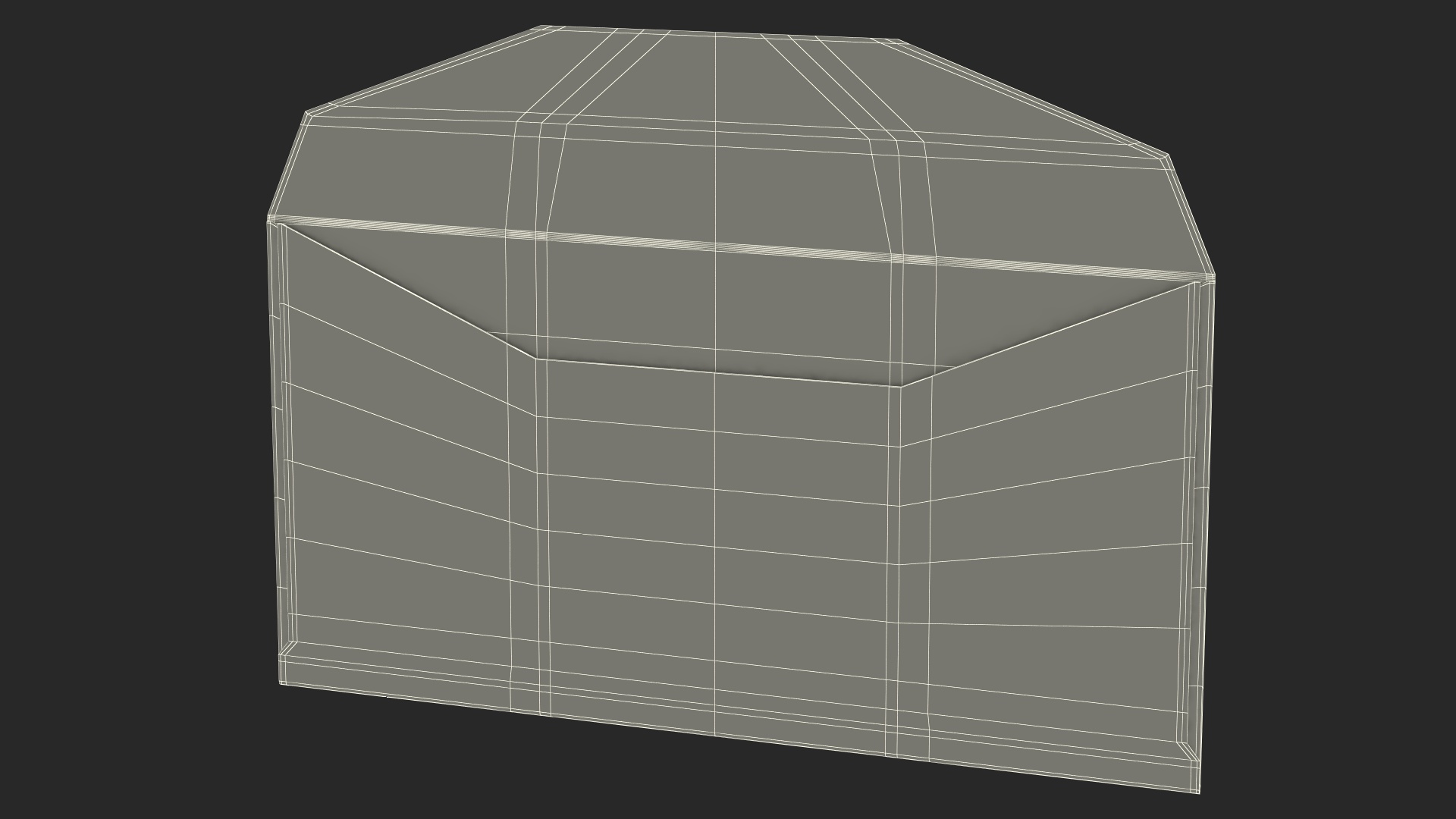 3D model Craft Paper Trapezium Envelope